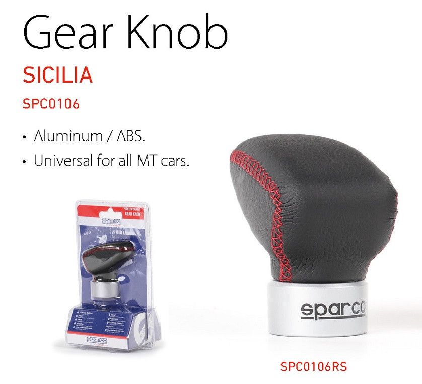 products/1226/rucica menjaca sparco univerzalna.jpg - SPARCO RUČICA MENJAČA 0106 - SICILIA STYLE - Crna - Xenon Svetla Beograd